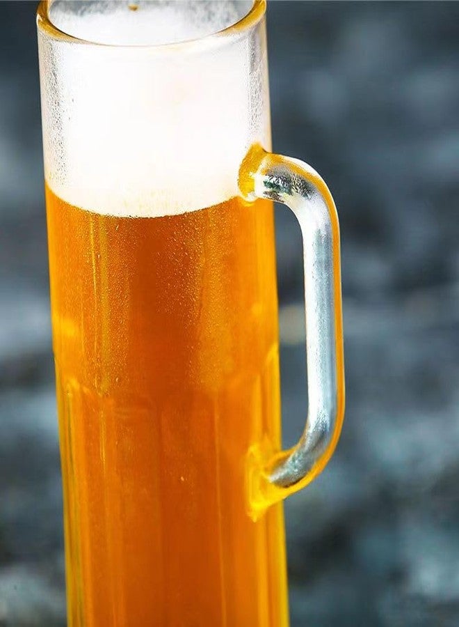 BothEarn Long Beer Mug Set of 2, 21 oz Heavy British Pub Thick Glass with Handle - Stein Cup for Beer Lover - Image 5